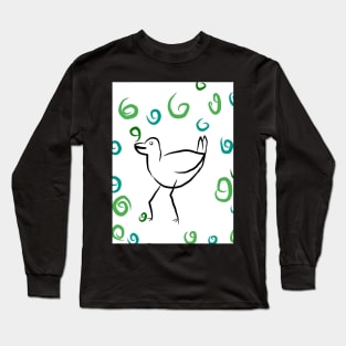 White crane Long Sleeve T-Shirt